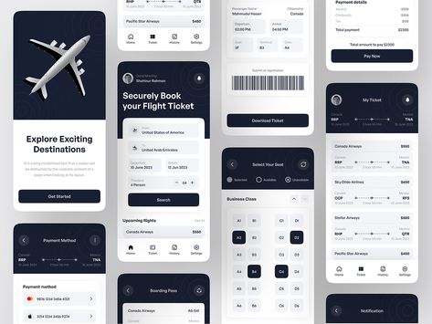 Flight Booking Website Design, Ticket App Design, Airplane App, Flight Booking App, Flight App, Dashboard App, Dashboard Mobile, Figma Design, Ui Ux 디자인