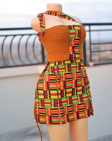 A thing of beaury 😍 2 piece Ankara crochet Made with love 😍 #crochetnairobi #crochetersofinstagram #crochetkenya #crochet #crochetaddict #cute #cochetankara #crochetlove Chitenge Outfits, Crochet Halter Dress, Crochet Barbie, Crochet Barbie Clothes, Crochet Clothing And Accessories, Crochet Dresses, Fun Crochet, Crochet Halter, Crochet Clothing