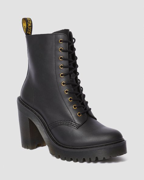 Black Dr Martens, Lug Sole Boots, Shoes Too Big, Black Platform Boots, Dr Martens Black, Leather Heeled Boots, Black Heel Boots, Dr Martens Shoes, Martens Shoes