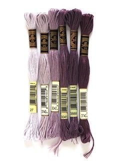 Review - New DMC Floss Colors 2017 Ancora Crafts Dmc Purple Palette, Cross Stitch Floss, Dmc Embroidery, Friendship Bracelets Designs, Pale Lavender, Cross Stitch Thread, White Lavender, Diy Friendship Bracelets Patterns, Dmc Embroidery Floss