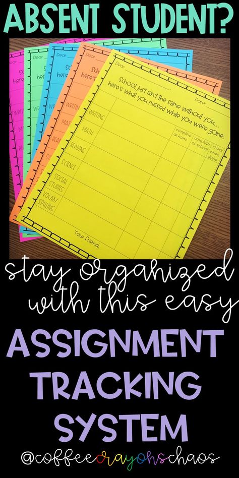 What an easy way to save my sanity with absent students! Absent Student Work, Absent Work, Teaching Games, Absent Students, Team Teaching, Teacher Canvas, Multisensory Activities, Teaching Organization, Teaching Game