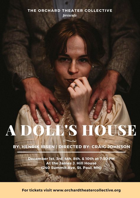 A Doll's House, by Ibsen, The Orchard Theatre, Minnesota, USA A Dolls House Henrik Ibsen Aesthetic, Ibsen A Doll's House, Nora A Dolls House, Dolls House Emporium, A Doll’s House Henrik Ibsen, The Rutherford Dollhouse, Nail Biting, House On A Hill, Buy Tickets