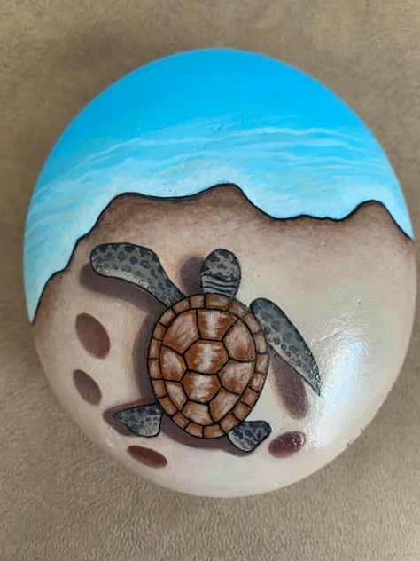 Turtle Stone Art, Easy Turtle Drawing, Rock Art Painting, Turtle Painted Rocks, Drawing Rocks, Turtle Drawing, Diy Rock Art, Stone Art Painting, Rock Painting Ideas Easy