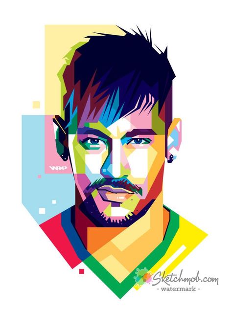 Custom Professional WPAP Service Art Commission | Sketchmob Neymar Pop Art, Wpap Art Design, Shepard Fairey Art, Football Player Drawing, Illustration Pop Art, Football Artwork, Emoji Drawings, Wpap Art, Neymar Jr Wallpapers