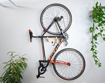 Bike Hook - Etsy Bike Storage Small Space, Bike Storage Stand, Matte Black Helmet, Bicycle Wall Mount, Vertical Bike Storage, Wall Mount Bike Rack, Bike Rack Wall, Bike Hooks, Bike Wall Mount