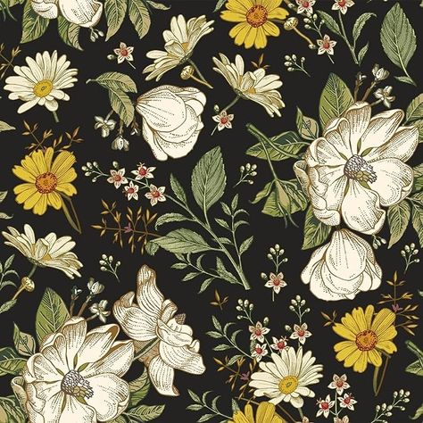 VEELIKE Black Peony Daisy Floral Peel and Stick Wallpaper Vintage Dark Floral Wallpaper Roll for Bedroom Bathroom 17.7''x118'' Floral Removable Wallpaper Floral Contact Paper for Walls Cabinets Shelf - Amazon.com Vintage Bathroom Wallpaper, Cabinets Shelf, Floral Removable Wallpaper, Dark Floral Wallpaper, Green Floral Wallpaper, Floral Peel And Stick Wallpaper, Black Peony, Peony Wallpaper, Wallpaper Floral