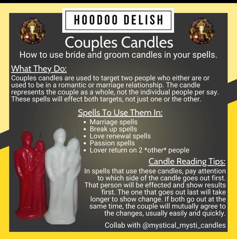 Hoodoo Candles, Hoodoo Delish, Figure Candles, Candle Magik, Hoodoo Conjure Rootwork, Money Spells Magic, Witchcraft Love Spells, Wicca Recipes, Hoodoo Magic