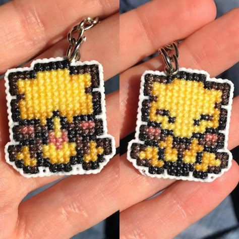 Cross Stitch Keychain Pattern, Cross Stitch Keychain, Beaded Keychains Patterns, Tiger Keychain, Harry Potter Cross Stitch Pattern, Stitch Keychain, Pokemon Cross Stitch Patterns, Pokemon Cross Stitch, Easy Perler Bead Patterns