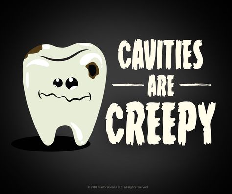 Halloween Dental Jokes, Dental Office Fall Decorations, Orthodontic Health Month, Smile Craft, Dental Hygiene Humor, Orthodontics Marketing, Dental Quotes, Dental Social Media, Dental Posts