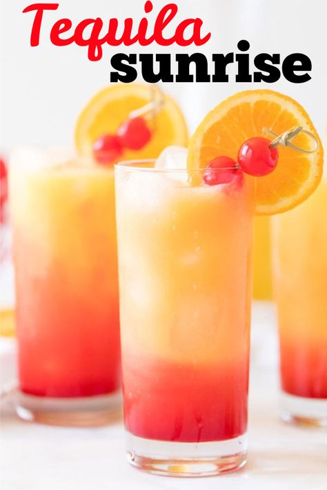 Big Batch Tequila Sunrise, Taquilla Sunrise Drink Recipe, Tequila Sunrise Pitcher, Tequila And Orange Juice Drinks, Alcholic Drink Orange, Rum And Grenadine Cocktails, Tequila Sunrise Nails Summer, Grenadine Recipe Cocktails, Summertime Drinks Alcohol