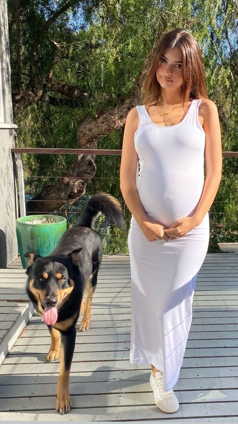 Sebastian Bear Mcclard, Emily Ratajkowski, Baby Bump, A Plus, Baby Fever, Bump, Graduation Dress, Halter Dress, Celebrity Style