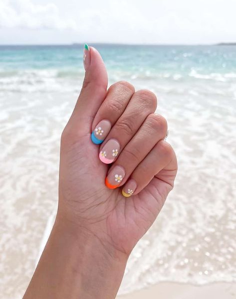 Looking for cute Vacation nails and design ideas? You’ll love this list of modern, chic ideas including tropical nails (Mexico trip!), beach nails, and other elegant nails. There’s also Disney nails, and ideas for a winter getaway too! With a variety of styles including coffin, almond shape, square, short long, acrylic, gel, and natural nails, this list has it all! Whether you want simple white nails or fun pink or blue, you’ll love this list for 2023! Gel Nails For Beach Vacation, Beach Vacation Nail Ideas Short, Florida Beach Nails, Disney Beach Nails, Beach Nails Vacation Simple Square, Nails Honeymoon, Gel Nails Beach, Nails For Florida Vacation, Beach Vacation Nail Ideas