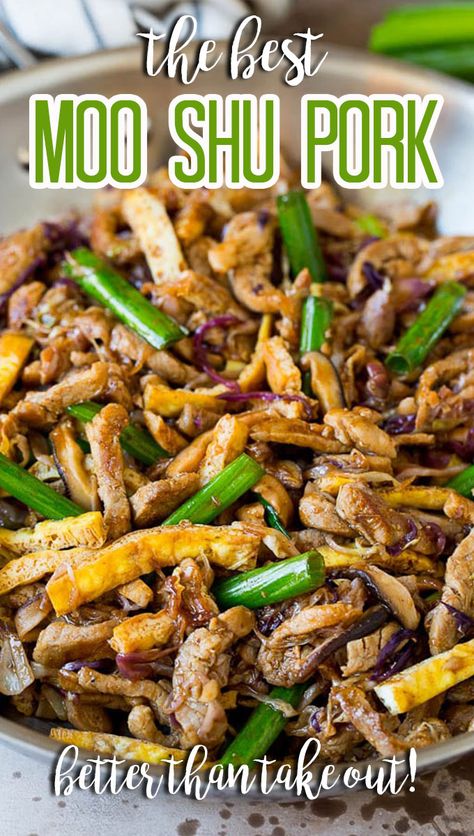 Keto Moo Shu Pork, Thai Pork Stir Fry Recipes, Thinly Sliced Pork Loin Recipes, Mushu Pork Recipe, Moo Shu Pork Recipe, Pork Loin Stir Fry Recipes, Pork Tenderloin Stir Fry Recipes, Pork Stir Fry Recipes Easy, Easy Authentic Chinese Recipes