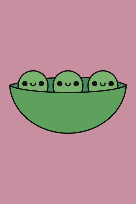 Peas In A Pod, Kawaii Food, Cute Kawaii, Cute Characters, Food Design, Peas, Mario Characters, Drinks, For Sale