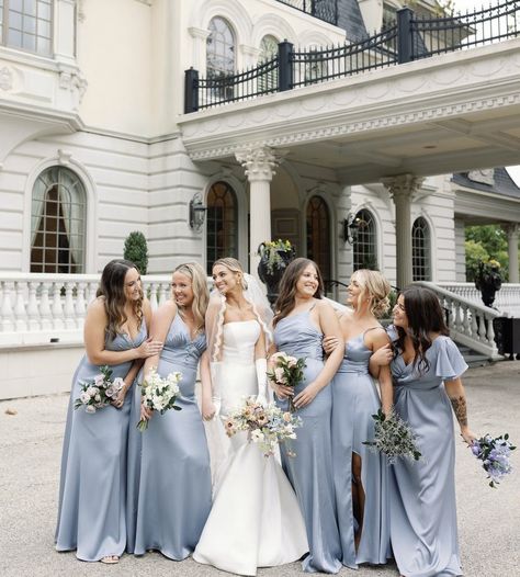 Azazie Dusty Blue Satin, Bridesmaid Dresses Blue Silk, Powdered Blue Bridesmaid Dress, Classic Blue Bridesmaid Dresses, Ice Blue Bridesmaid Dress Winter, Bridesmaid Dresses French Blue, Powder Blue Satin Bridesmaid Dress, Blue Silk Bridesmaids Dresses, Bridesmaid Dresses Powder Blue