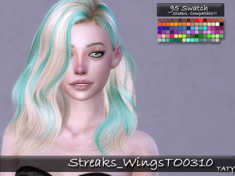 The Sims 4 Cc Mint Hair, Sims 4 Cc Highlight Hair, Mint Sims 4 Cc Hair, Sims 4 Cc Hair Two Colors, Sims 4 Cc Blue Hair, Sims 4 Cc Hair With Highlights, Sims 4 Hair Highlights, Sims 4 Green Cc, Sims 4 Hair Highlights Cc