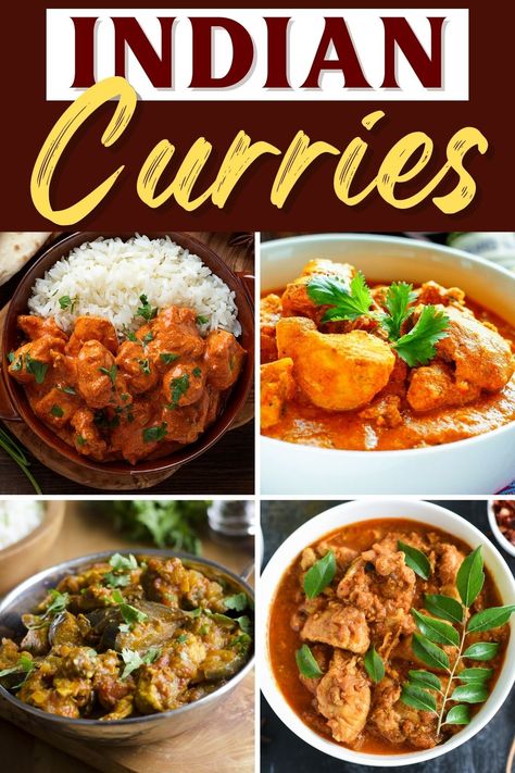 These spicy and aromatic Indian curries will warm you up and fill your belly! From butter chicken to tikka masala to pork vindaloo, bring a taste of India to your table today. Indian Spice Chicken, West Indian Recipes, Chicken Vindaloo Recipe, Indian Curry Recipes, Pork Vindaloo, Curry Recipes Vegetarian, Cooking Curry, Indian Curries, Spicy Chicken Recipes