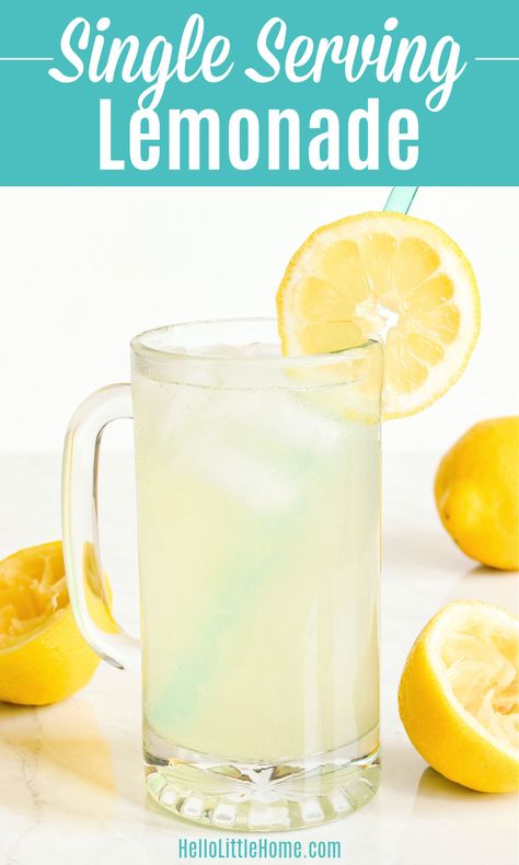 Lemonade Recipe For One, Single Serving Lemonade Recipe, Lemonaid Recipe, Lemonade With Lemon Juice, Fresh Lemonade Recipe, Classic Lemonade Recipe, Hot Water With Lemon, Homemade Lemonade Recipe, Good Lemonade Recipe