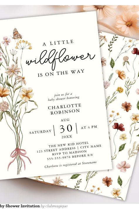 Wildflower Boho Baby Shower Invitation Girl Baby Shower Wildflower Theme, Boho Wildflower Baby Shower Ideas, Wild Flower Baby Shower Theme, Baby Shower Wildflower Theme, Wild Flower Baby Shower Ideas, Wildflower Baby Shower Ideas, Wildflower Baby Shower Theme, Wild Flower Baby Shower, Boho Baby Shower Ideas