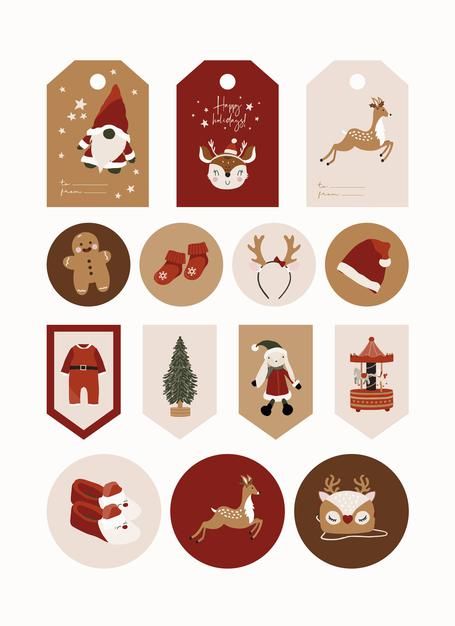 Xmas Gift Wrap, Happy Christmas Day, Poster Christmas, Label Christmas, Vector Christmas, Merry Christmas Happy Holidays, Christmas Labels, Christmas Sleigh, Christmas Tags