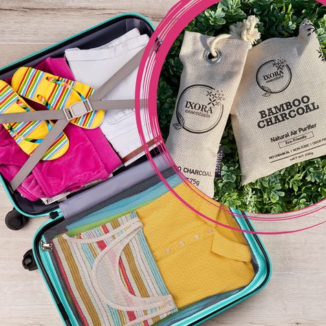 Are you traveling for this holiday? What if you could have a fresh, new feeling for your travel day? What if you didn't have to worry about smelly or dirty clothes? Toss one of these Activated Bamboo Charcoal Air Freshener Bags into your suitcase to refresh your luggage. You can now find them on Amazon. 🌎🌳🌿 Natural Odor Eliminator | Non-Toxic | Eco-Friendly https://www.ixoraessentials.com/shop Natural Air Purifier, Air Purifying, Odor Eliminator, Bamboo Charcoal, Air Purifier, Air Freshener, Social Media Design, What If, Eco Friendly