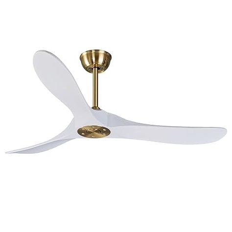 Bigzone 52" Outdoor/Indoor Ceiling Fan With Remote Control, DC Motor Quiet Energy Saving,3 White Balsa Wood Blades,Wooden Ceiling Fan no light With Reversible Blades : Amazon.ca: Tools & Home Improvement Ceiling Fan No Light, Wooden Ceiling Fan, Wooden Ceiling Fans, Wood Ceiling Fans, Wooden Ceiling, Indoor Ceiling Fan, Balsa Wood, No Light, Ceiling Fan With Remote