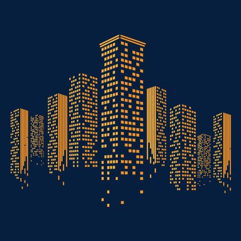 City Building Illustration, City Clipart, Building Png, Vector Building, Cityscape Illustration, Digital City, Building Vector, City Grid, City Scapes