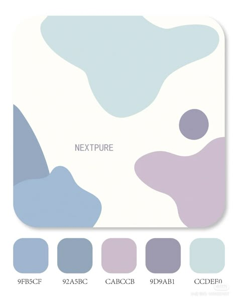 Pastel Color Schemes With Hex Codes, Periwinkle Color Palette, Website Color Palette, 포트폴리오 레이아웃, Pantone Colour Palettes, Color Design Inspiration, Hex Color Palette, Hex Color, Color Schemes Colour Palettes