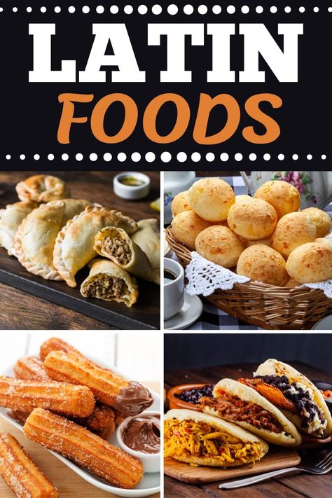 Try these popular Latin foods for meals you won't soon forget! From flavorful rice to empanadas to ropa vieja, take a culinary tour of Latin American with these tasty dishes. Easy Latin American Recipes, Latino Lunch Ideas, Latin American Dishes, Latino Food Recipes, Easy American Recipes, Latin Appetizers, Latin Meals, Latin Food Recipes, South American Food