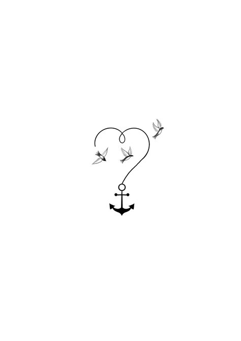 Bff Anchor Tattoo Best Friends, Anchor Butterfly Tattoo, Delicate Anchor Tattoo, Empty Nest Tattoo Ideas, Anchor Tattoos For Couples, Floral Anchor Tattoo, Ancore Tattoo, Anker Tattoo For Women, Anchor Heart Tattoo