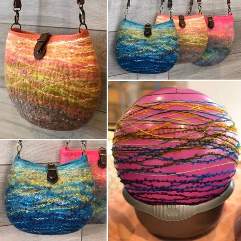 Wet Felting Tutorial, Smart Textiles, Felt Basket, Felt Bags, Diy Wool, Felted Handbags, Needle Felting Diy, Wet Felting Projects, Felted Wool Crafts