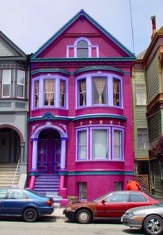 Pink House in San Francisco Colorful Houses, Fairmont Hotel, Painted Ladies, San Francisco Travel, Pink House, California Dreamin', Pink Houses, San Fran, California Dreaming