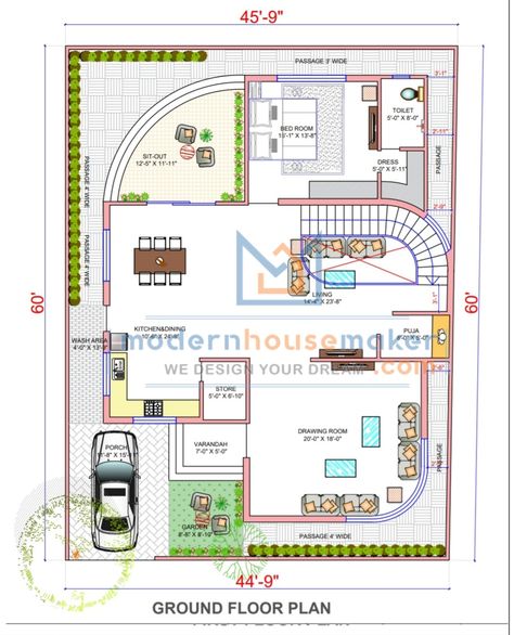 40x60 House Plans, Home Building Plans, 30x50 House Plans, 20x30 House Plans, 20x40 House Plans, 30x40 House Plans, Villa Project, 2bhk House Plan, Unique House Plans