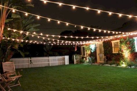 30 Creative Porch Lighting Ideas to Make it More Appropriate for Your Night Relaxing Moment ~ Matchness.com Surf Bar, Paint House, Chandelier Diy, Cheap Backyard, Patio String Lights, Summer Backyard, Yard Lights, Outdoor Stuff, Backyard Lighting