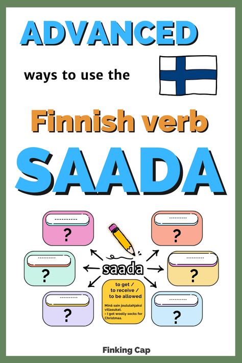 Did you know that the Finnish verb SAADA can be used in many different expressions that will make your Finnish sound better and more expressive? Watch this video to learn 6 ways to use SAADA in a more advanced way! Finnish Vocabulary, Teach Like Finland, Finland Education System, Finland Facts, Finnish Language, Genealogy, Did You Know, Knowing You, Presentation