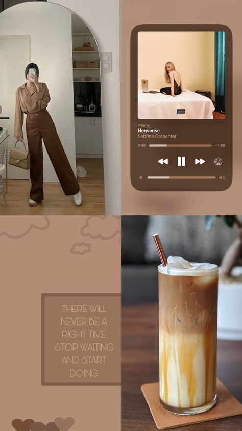 Brown Outfit Quotes, Brown Layout Instagram, Brown Beige Aesthetic Outfits, Brown Outfit Layout, Brown Outfit Captions For Instagram, Brown Layout Aesthetic, Brown Instagram Theme, Brown Aesthetic Pics, Mr Diy Store Aesthetic