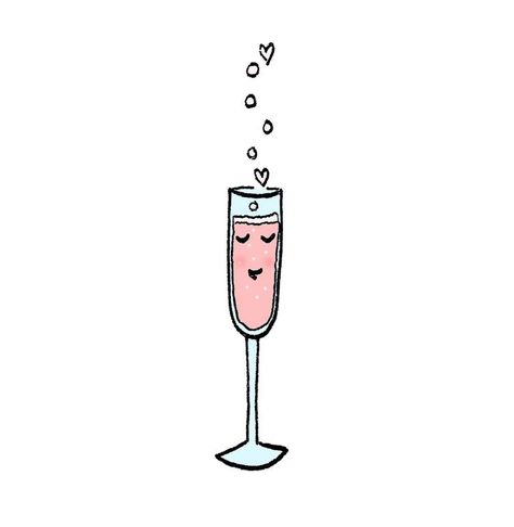 Champagne Flute Tattoo, Wine Glasses Drawing, Tenerife Tattoo, Lulu Tattoo, Champagne Tattoo, Wine Sketch, Wine Paintings, Flute Tattoo, Flute Drawing