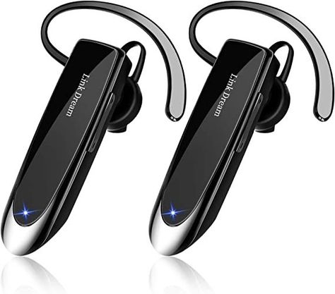 Link Dream Bluetooth Earpiece for Cell Phone Hands Free Wireless Headset Noise Cancelling Mic 24Hrs Talking 1440Hrs Standby Compatible with iPhone Android for Driver Trucker (2 Pack) Bluetooth Earpiece, Wireless Headset, Wireless Earphones, Bluetooth Headset, Wireless Earbuds, Noise Cancelling, Laptop Computers, Wireless Bluetooth, Hands Free