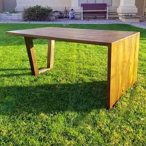 Waterfall Coffee Table | Kreg Tool Kreg Jig Projects, Waterfall Table, Waterfall Coffee Table, Diy Waterfall, Track Saw, Kreg Tools, Pocket Hole Screws, Coffee Table Legs, Craft Area