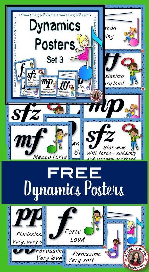 Elements of music  | Free music posters for your classroom!  Dynamics posters - CLICK through to download!  ♫     #musiceducation    #musedchat     #musiced   #mtr Music Dynamics, Music Classroom Posters, Music Vocabulary, Free Music Worksheets, Elements Of Music, Music Basics, Music Bulletin Boards, Middle School Music, Music Worksheets