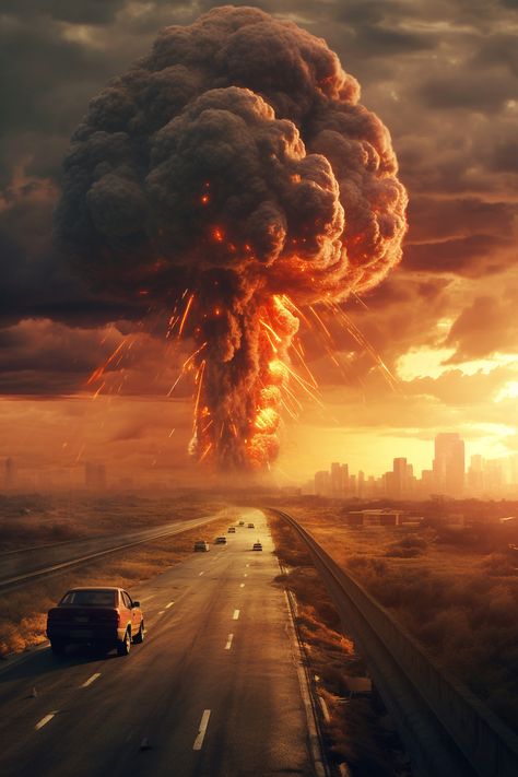 Apocalypse Landscape, Mushroom Cloud, Apocalypse Aesthetic, Post Apocalyptic Art, Apocalypse Art, Destroyer Of Worlds, Unlimited Money, Post Apocalypse, Cillian Murphy