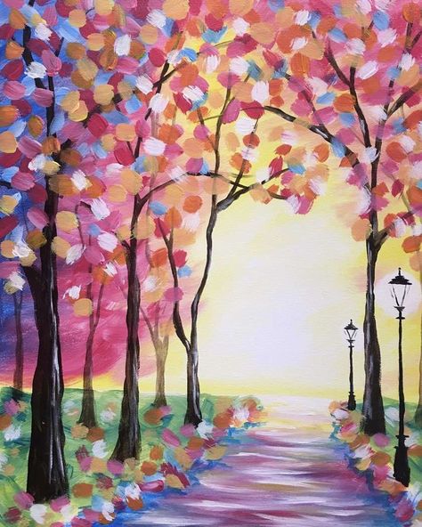 Paint N Sip Ideas Parties, Paint N Sip, Fall Paintings, Pinots Palette, Painting Parties, Sip N Paint, Best Paint, Monet Paintings, Painting Classes