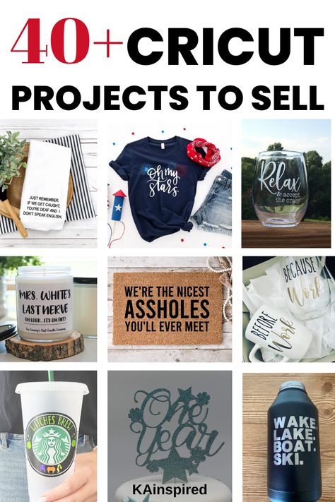 CRICUT PROJECTS TO SELL ONLINE Crafts You Can Make With A Cricut, Silhouette Cameo Crafts To Sell, Cricut Swag Ideas, Diy Ideas To Make Money, Cricut Ideas To Sell Projects, Top Selling Cricut Projects, Cricut Crafts To Make And Sell, Top Cricut Projects To Sell, Simple Cricut Projects To Sell