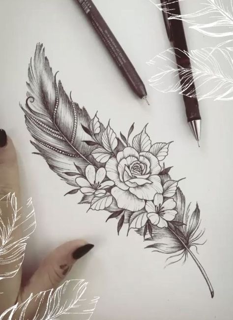 Tattoo Plume, Tattoos For Women Small Meaningful, Mandala Tattoo Design, Up Tattoos, Feather Tattoos, Cover Up Tattoos, Back Tattoos, Foot Tattoos, Trendy Tattoos