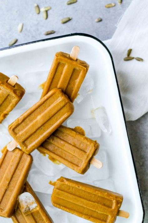 Protein Popsicles, Vegan Popsicles, Pumpkin Pie Protein, Vegan Ice Cream Recipe, Vegan Pumpkin Spice, Eat Vegetables, Picky Kids, Popsicle Recipes, Vegan Banana