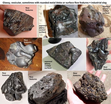 Glassy & Vesicular = Slag | Some Meteorite Information | Washington University in St. Louis Rock Identification Pictures, Meteor Rocks, How To Polish Rocks, Types Of Rocks, Different Types Of Rocks, Raw Gemstones Rocks, Mineral Identification, Washington University In St Louis, Rare Minerals