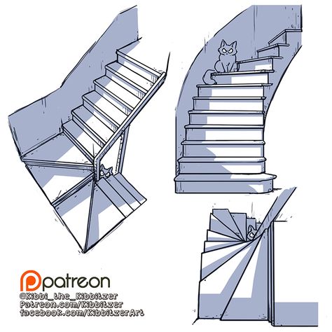 Stairs Reference, How To Draw Stairs, Perspective Drawing Lessons, Interior Design Sketches, Shotting Photo, Reference Sheet, Perspective Art, Architecture Drawing Art, Background Drawing