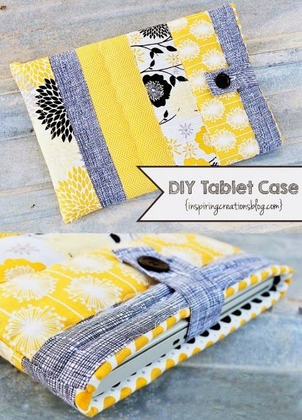 Diy Tablet Case, Inexpensive Diy Gifts, Diy Sy, Cases Diy, Creation Couture, Free Quilting, Diy Sewing Projects, Fabric Projects, Quilt Patterns Free