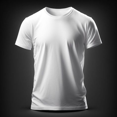 Tshirt Mockup Free Templates, 3d Tshirt Design, White Tshirt Design, Tshirt Mockup Free, White T Shirt Mockup, Blank Tshirt, White Tshirt Mockup, Plain Tee Shirts, Tshirt Png