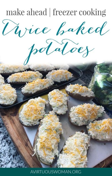 Freezer Labels, Quinoa Mac And Cheese, Freezer Ideas, Baked Broccoli, Broccoli And Cheddar, Freezer Cooking Recipes, A Virtuous Woman, Baked Potato Recipes, Twice Baked